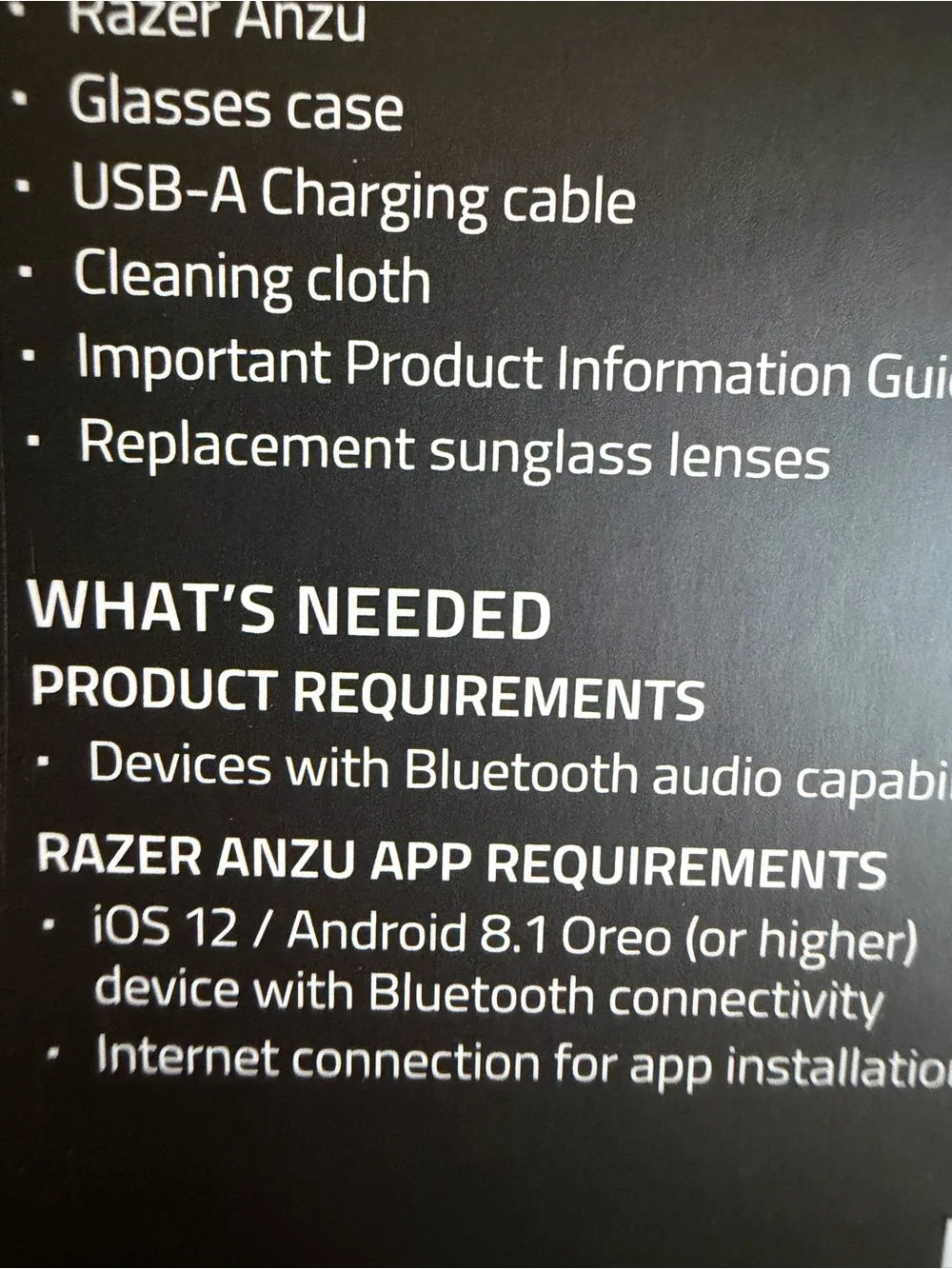 Razer Anzu Smart Glasses - Black